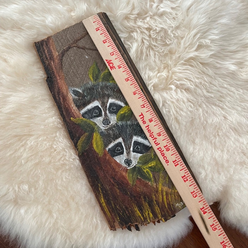 Handmade‎ Raccoon Painting - Picture 4 of 7